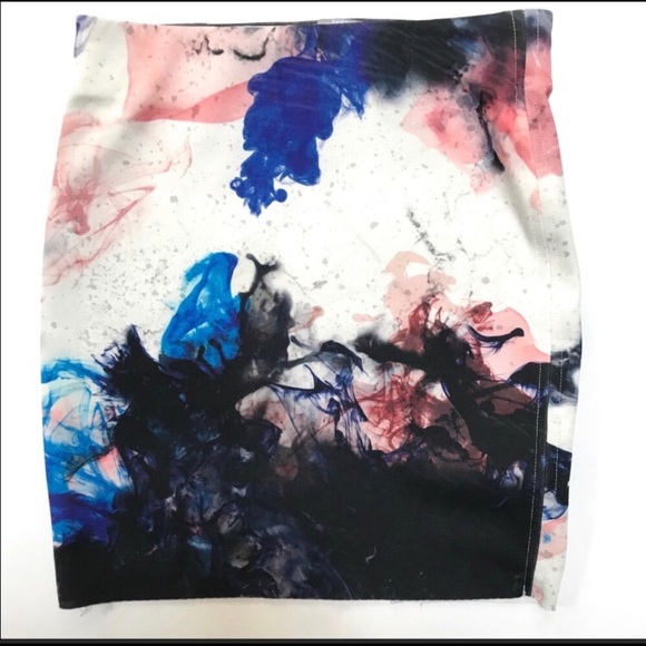 Zara Dresses & Skirts - Zara NWOT Scuba Bodycon Ink Blot Skirt